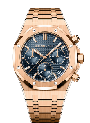 Audemars Piguet Royal Oak bluee dial in rose gold